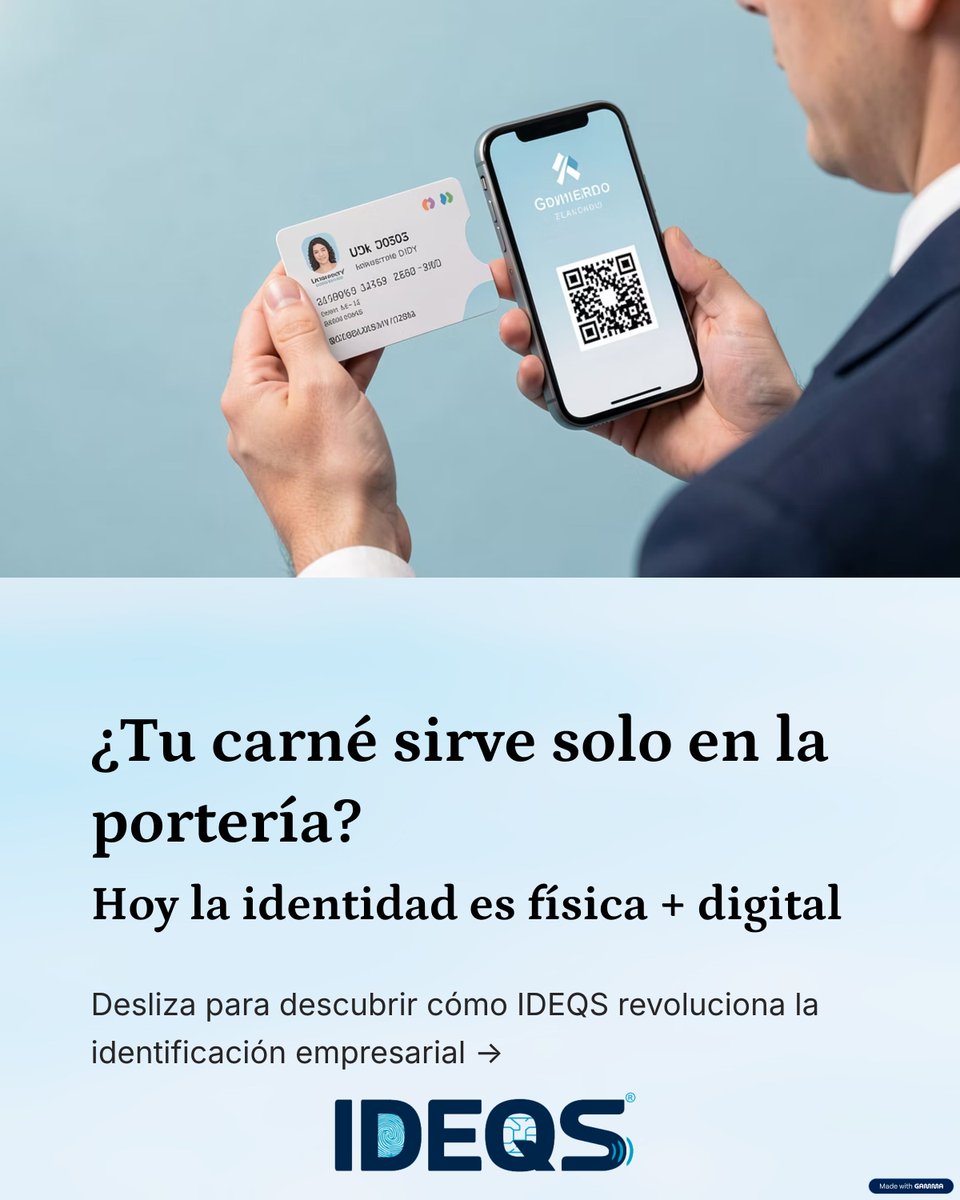 Ideqs_sas's tweet photo. Hoy la identidad es física + digital. Muchas empresas siguen con una identificación fragmentada (carnés físicos y digitales separados), lo que genera confusión operativa, dependencia física y falta de integración. 
📲 WhatsApp: (+57) 310 233 2112
🌐 https://t.co/tCmH17o5UN
#Carné https://t.co/MvYuxrVP61