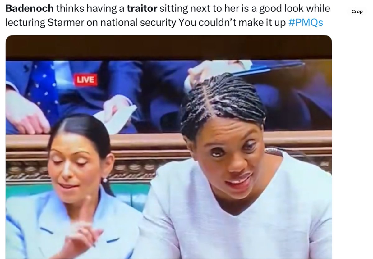 BraidseaQuine's tweet photo. @SkyNews Hey Badenoch,if you care about National security,grow a spine and sack Priti Patel.
#SackPatel #SecurityRisk #Traitor https://t.co/mrTeVpcoj3
