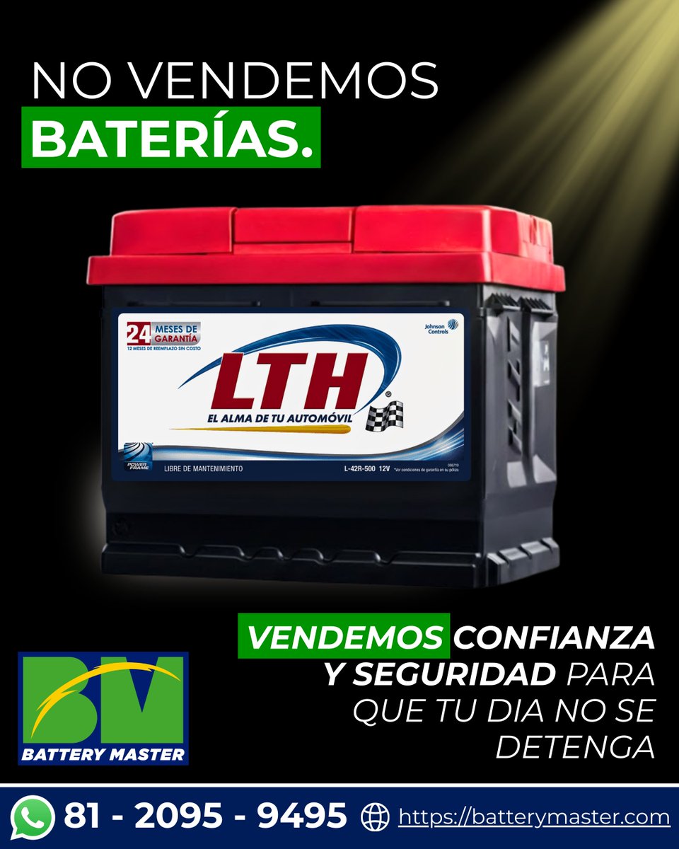 BatteryMasterMX's tweet image. No vendemos baterías.
Vendemos tranquilidad cuando giras la llave.

No esperes a que falle.

📲 Escríbenos ahora al 81 2095 9495
Tu día no puede detenerse.

#BatteryMaster #LTH #NoTeQuedesVarado #BateríasMonterrey #EnergíaQueResponde