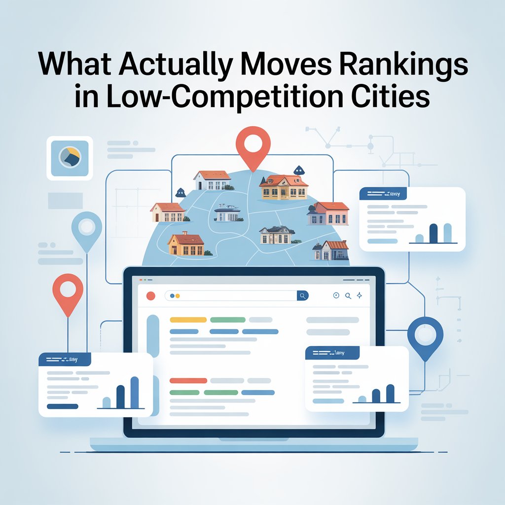 seoexperthtt's tweet photo. What Actually Moves Rankings in Low-Competition Cities

In many small or low-competition markets, founders assume SEO requires big builds. More pages. More content. More systems. But most of the time, rankings move because of simple structural fixes. https://t.co/gPxsfOZfOZ