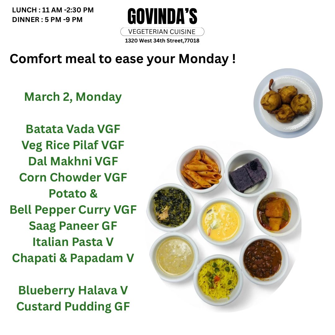 Govindas Houston Menu (@govindashoum) on Twitter photo 