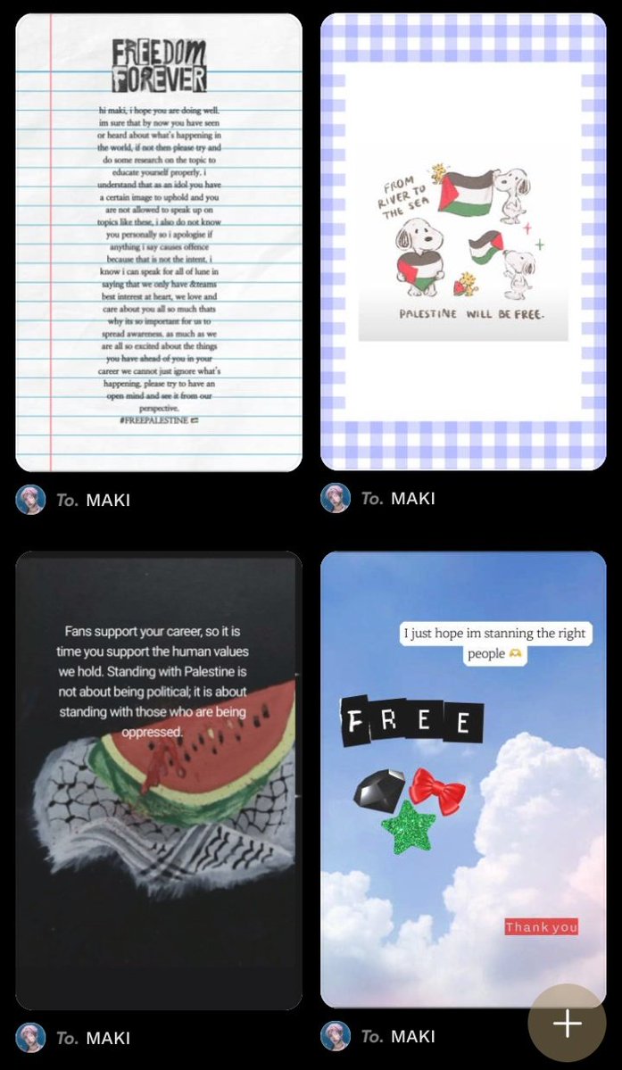 removing Maki's likes on the fan letters just shows that they can't really speak up or the company will scold them- FUCK YOU <a href="/HYBEOFFICIALtwt/">HYBE OFFICIAL</a> AND FUCK <a href="/YX_LABELS/">YX LABELS</a> !!! we won't be silenced.
#HYBEdivestfromzionism