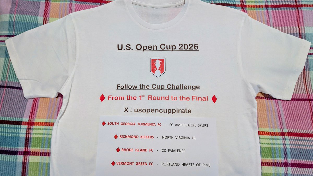 usopencuppirate's tweet photo. Hello First Rounders - Print a T-shirt, follow whoever wins all the way to the 2026 US @opencup Final
@Futbol_Tormenta 
@RichmondFutbol v @NovaFc 
@RhodeIslandFC v @cdfaialense  
@VermontGreenFC v @hearts_sc 
@UPSLsoccer @USLLeagueOne @USLLeagueTwo @USLChampionship @baystatesoccer