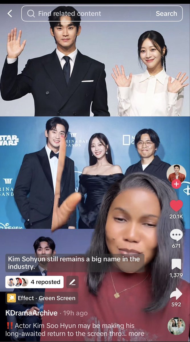 Less than 24hrs, over 20k likes on Tiktok! 

Making it the most liked video her page! 

Kim Soohyun is loved and #Knockoff is coming! 

#Knokoff #KimSoohyun