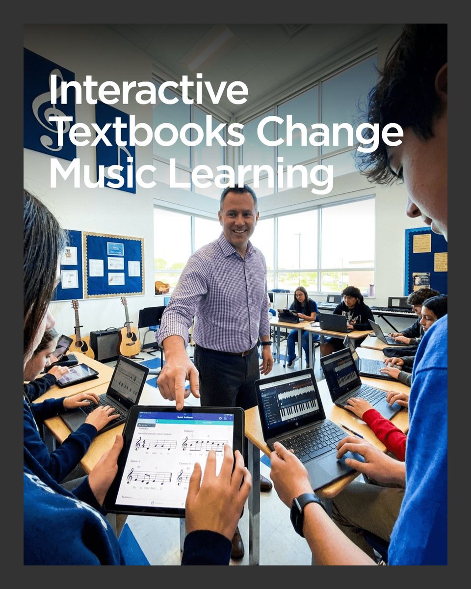 c4edu's tweet photo. Think interactive digital textbooks are just a trend? Think again.

Music teachers who use customizable, engaging content see students not only learn but truly connect with music. It's time to boost engagement and change your classroom. https://t.co/JqQG8xzb2d