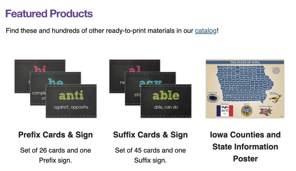 HeartlandAEA's tweet image. We've got your prefix and suffix cards and signs! 🗂️📝

Find these and hundreds of other ready-to-print materials in our Creative Services Online catalog! 🎨✨💻

Check it out today!
🔗 bit.ly/4cSB6yn

#CreativeServices #Literacy