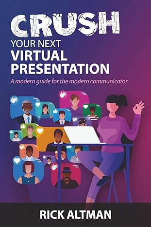 Join us this Friday, March 6th! We will be interviewing Rick Altman to discuss his book, "Crush Your Next Virtual Presentation: A Modern Guide for the Modern Communicator." zoom.us/meeting/regist…