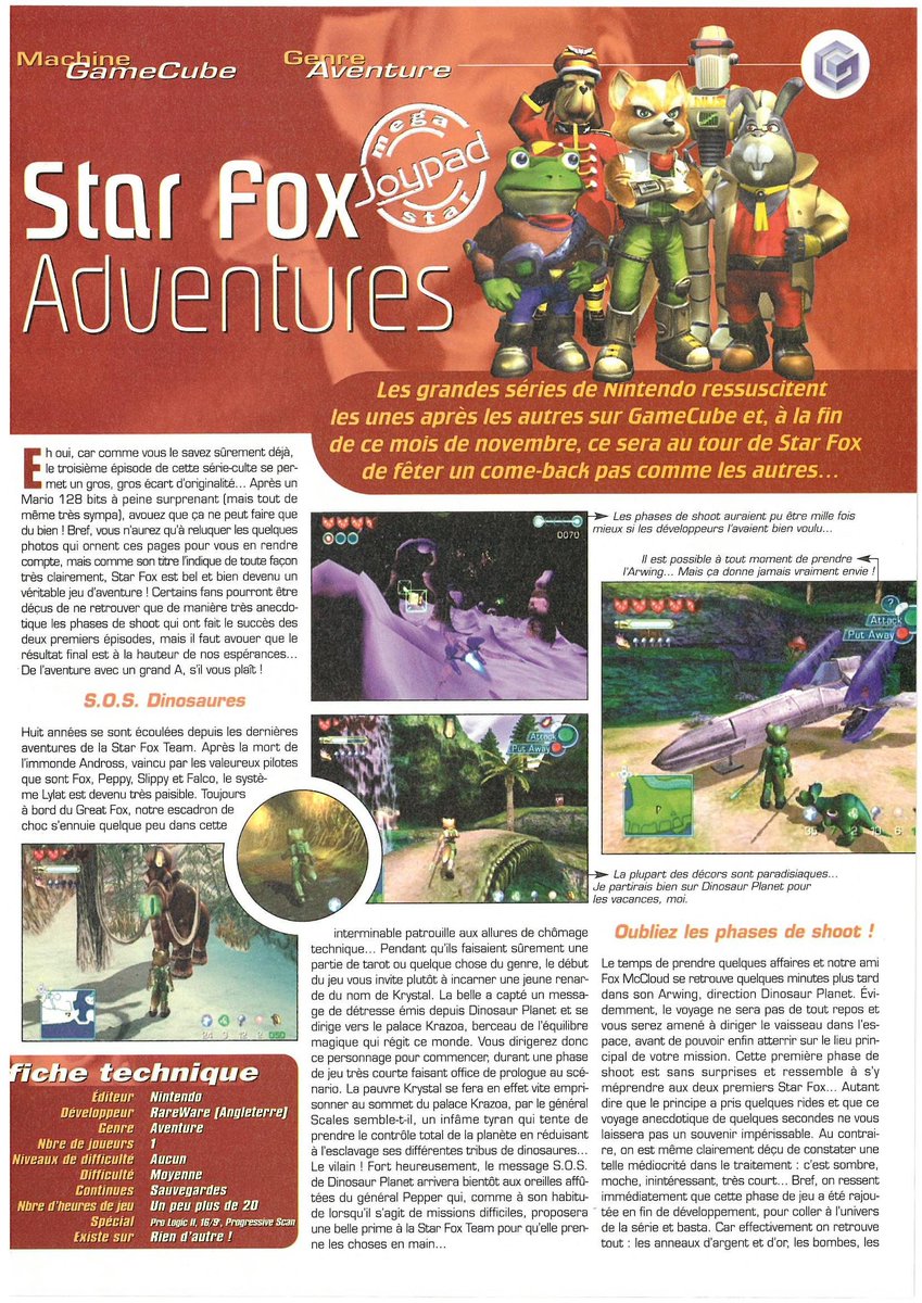 Star Fox Adventures in JoyPad magazine Issue 124.

#starfox #starfoxadventures #GameCube #Nintendo