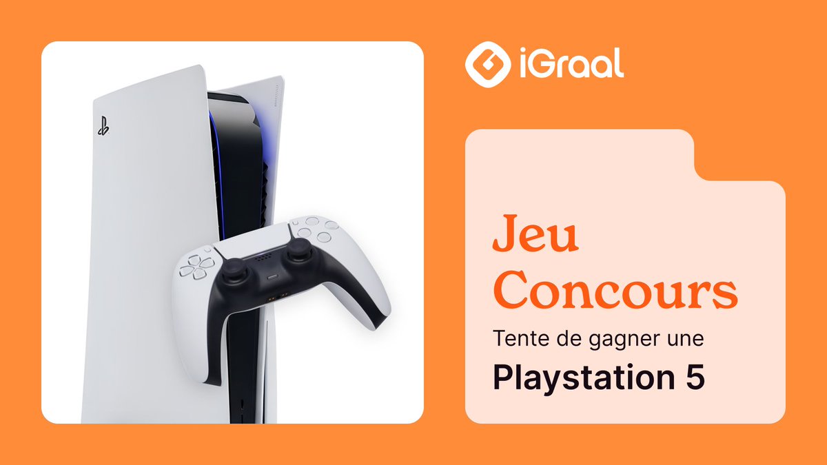 Tente de gagner une PS5 🎮 

Pour participer ⬇️

Follow <a href="/iGraal_france/">iGraal France</a>, retweet le post et identifie 2 personnes en commentaire !  

TAS : 16/03/26