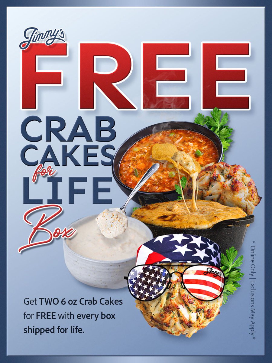 What if we just did FREE Crab Cakes for… everyone!? 🦀🇺🇸🥇

Our Famous Gift Box now has its own subscription — and it’s extra tasty with TWO FREE Crab Cakes included in EVERY order!

Set it once.
Stay stocked forever.
Let us handle the rest.

It’s the easiest (and most