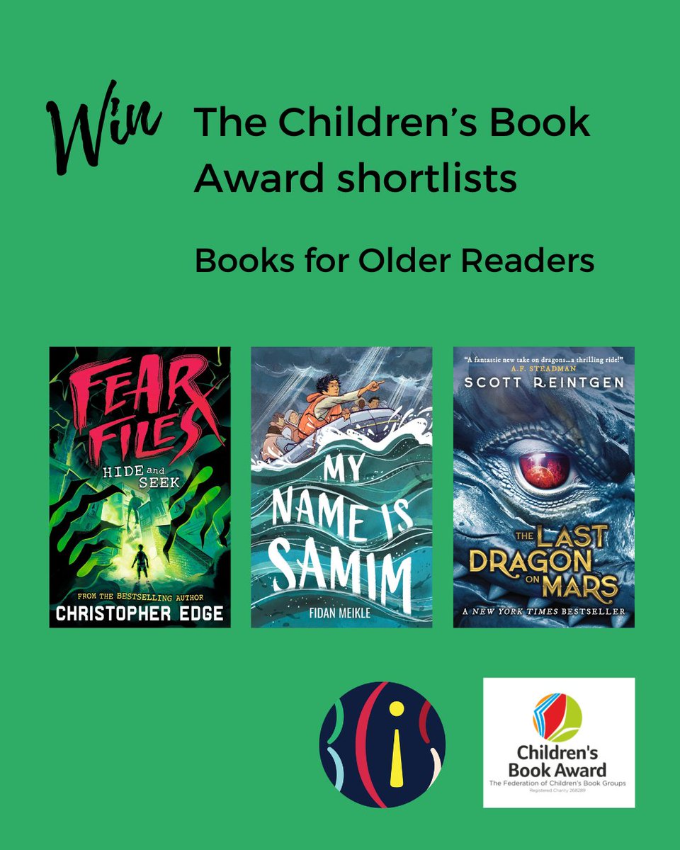 UK schools, win the Children's Book Award shortlists🎉  
We have 15 sets of books to give away (5 per category).   
To enter: 
✅Follow us 
✅Share this post 
✅Comment with your category choice: Younger Children, Younger Readers or Older Readers.  

#FCBGCBA26 #WorldBookDay 1/2