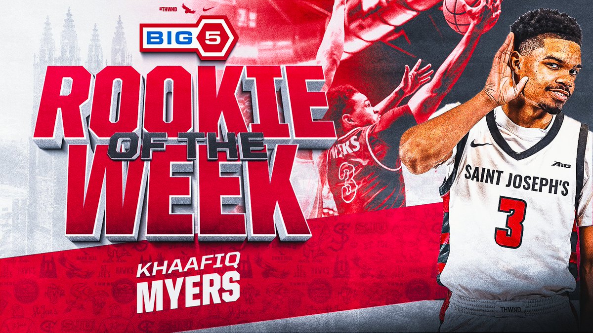 SJUHawks_MBB's tweet photo. Two big games, two big awards! Congrats @MyersKhaafiq #THWND https://t.co/8v44i72o5H