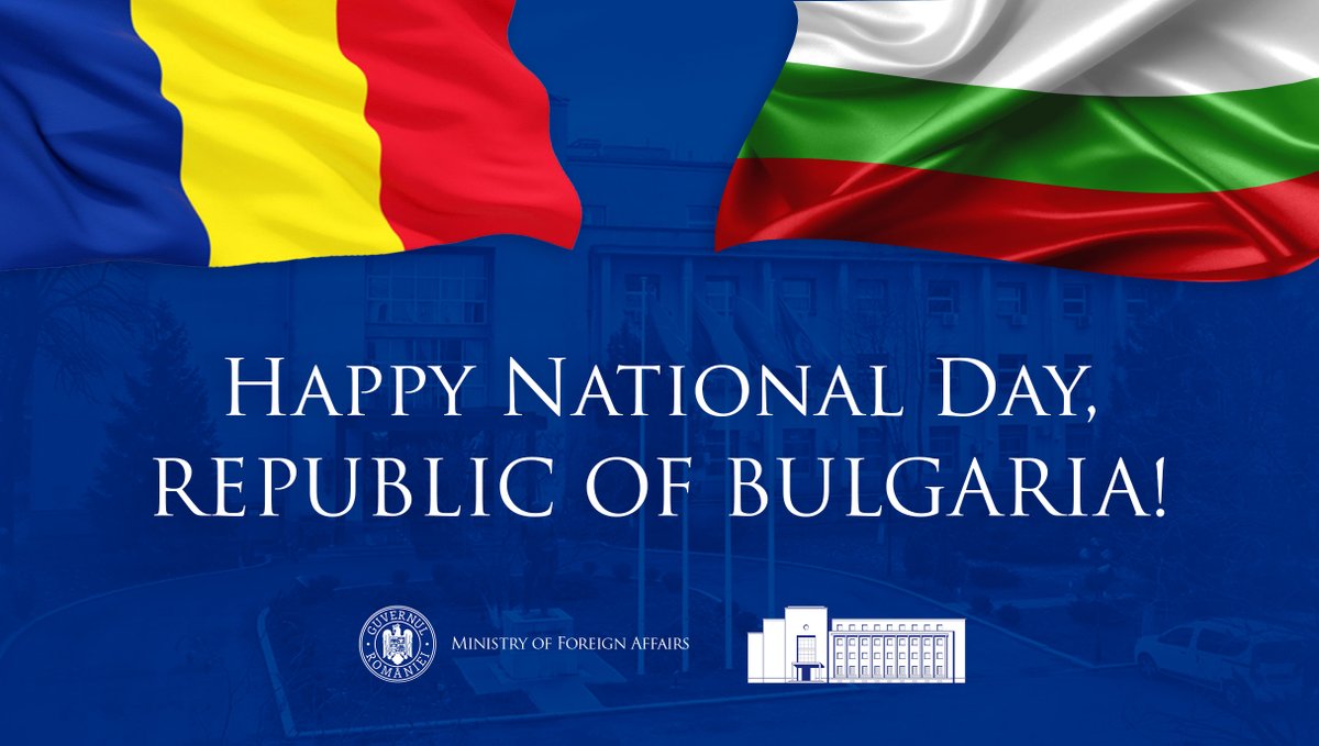 MAERomania's tweet photo. Heartfelt congratulations and best wishes to our Bulgarian 🇧🇬friends&amp;neighbors. 🇷🇴 remains firmly committed to further strengthening our Strategic Partnership and deepening cooperation within the EU, NATO and at the regional level. @MFABulgaria https://t.co/iJQKh0euPf