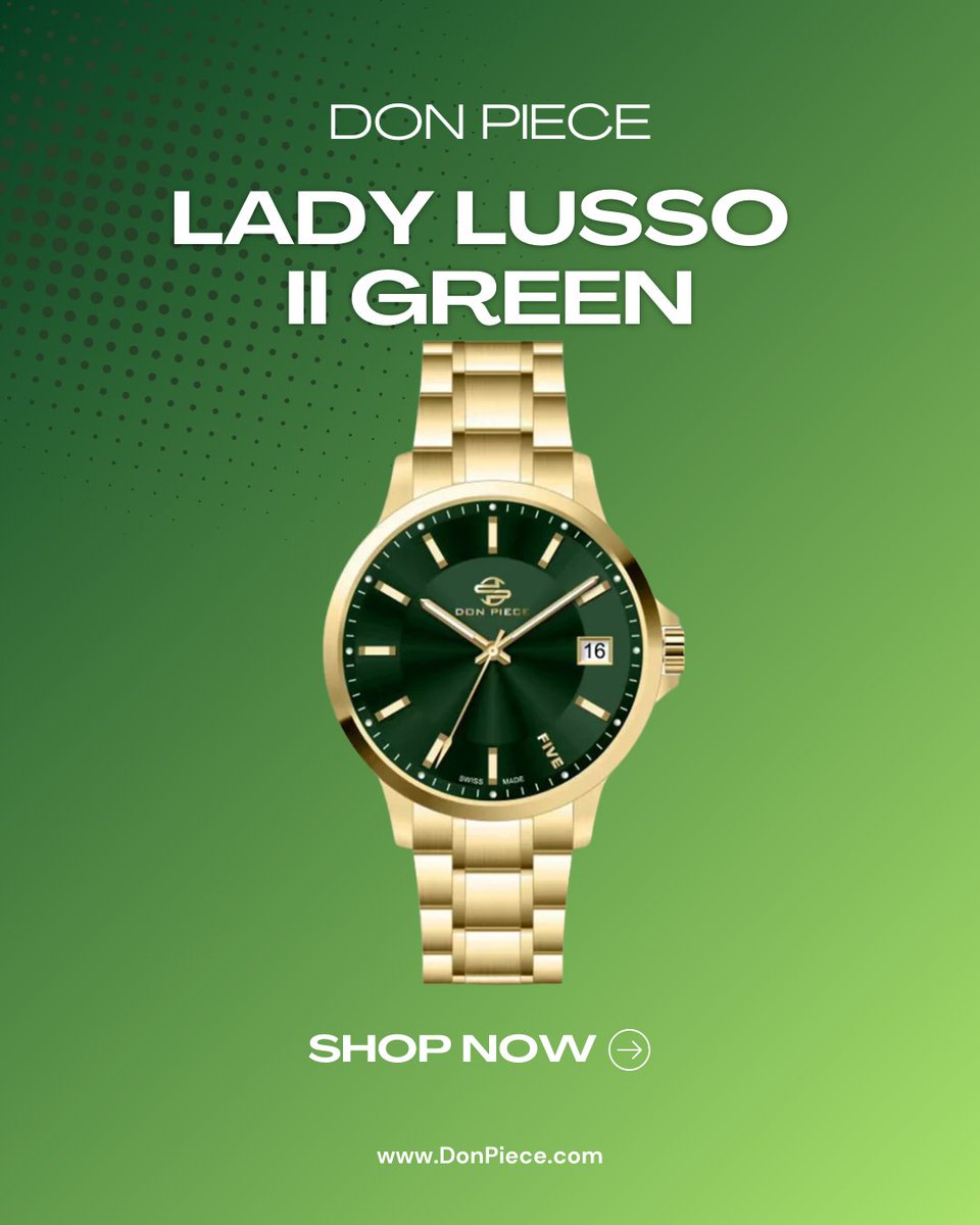 March energy. New season, new time.
The Lady Lusso II Green brings a fresh look to the wrist.