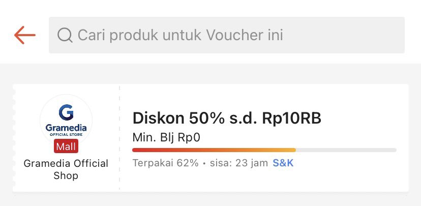 Voucher Diskon 50% s.d 10RB

Gramedia
bit.ly/GramediaOffici…