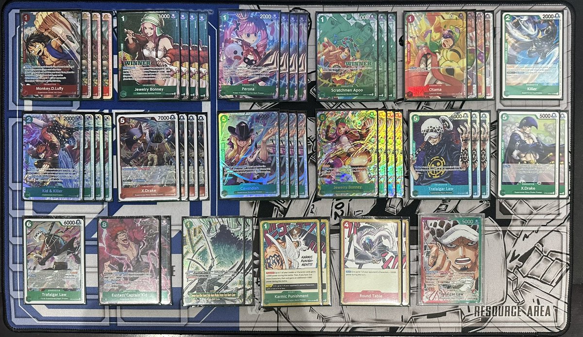 ScreechTCG's tweet photo. AI Fest Locals - South Africa 🇿🇦 
1st (11 players)
🔴🟢RG Law 

R1: UY Boa (1st/1st) ✅✅
R2: Imu (2nd/1st) ✅✅
R3: Y Luffy (2nd/1st) ✅✅
R4: Y Luffy (1st/1st) ✅✅ https://t.co/I3J8fLMU8W