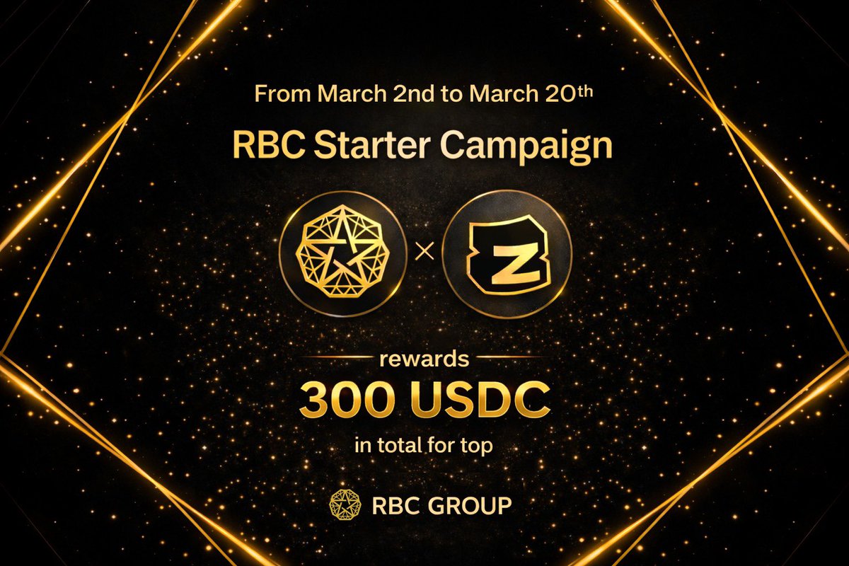 The RBC Starter Campaign on <a href="/zealy_io/">Zealy</a> is live.

Complete quests. Earn XP. Climb the leaderboard.

🔹 Rewards: 300 USDC
🔹 Duration: March 2 – March 20

Join now 👇
zealy.io/cw/rbcgroup/in…
