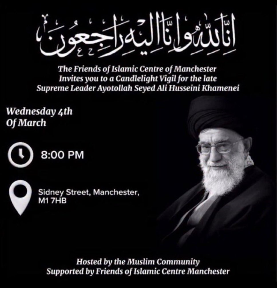 This is in the UK. Everyone who attends this should be put on the MI5 watchlist and/or deported. Preferably both!