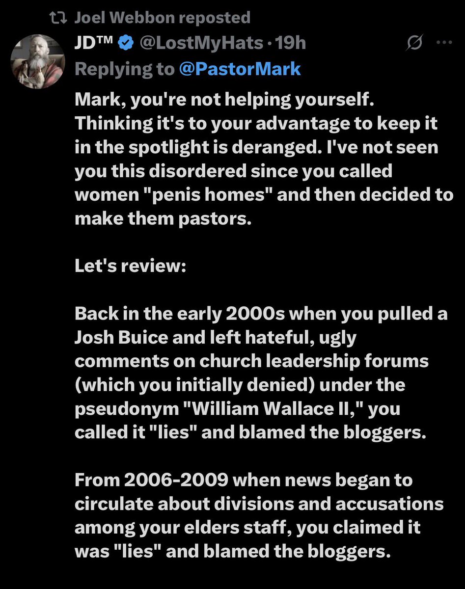 Pastor Mark Driscoll tweet media