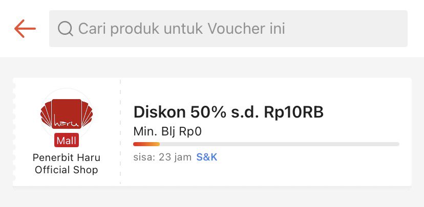 Voucher Diskon 50% s.d 10RB

Penerbit Haru
bit.ly/PenerbitHaruSh…