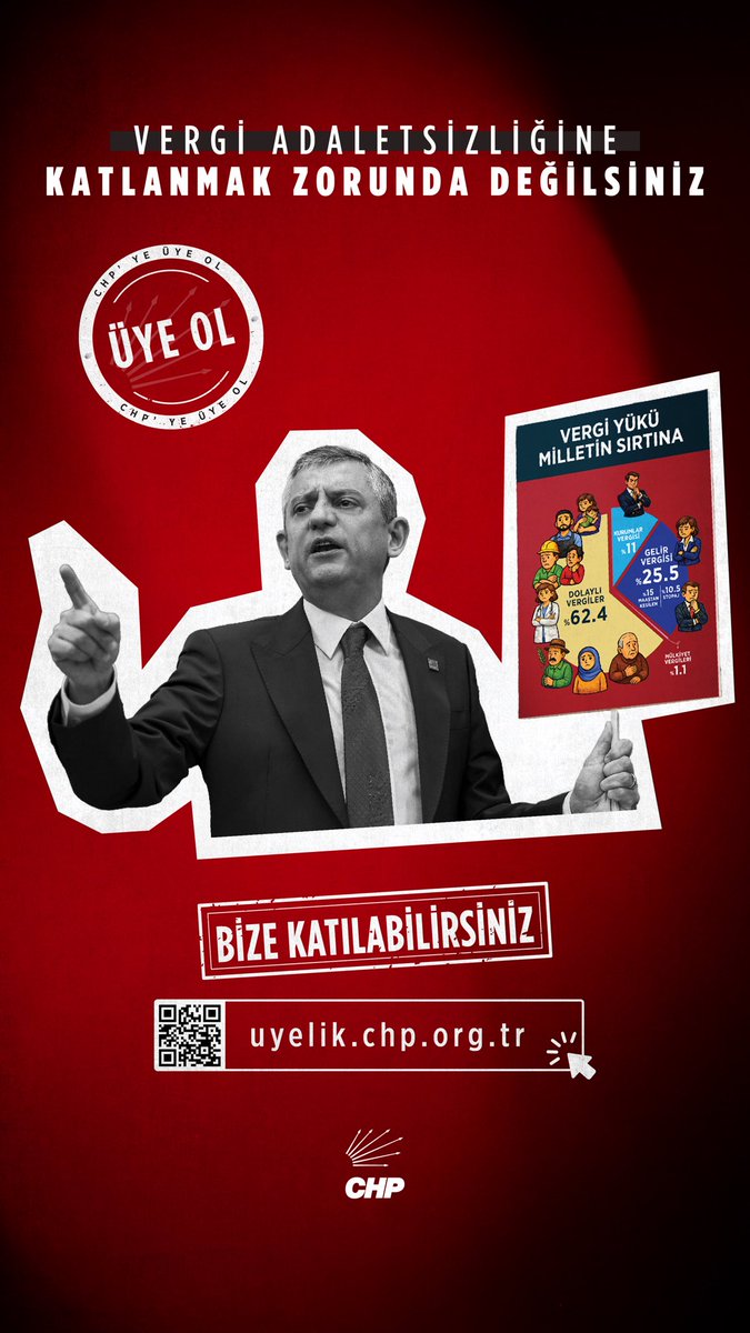 Vatandaşın sırtındaki vergi yükü artarken, bir avuç azınlığın borçları siliniyor. 

Bu adaletsiz düzene #KatlanmakZorundaDeğilsiniz

Adaleti birlikte kurmak için bize katılabilirsiniz. 

uyelik.chp.org.tr