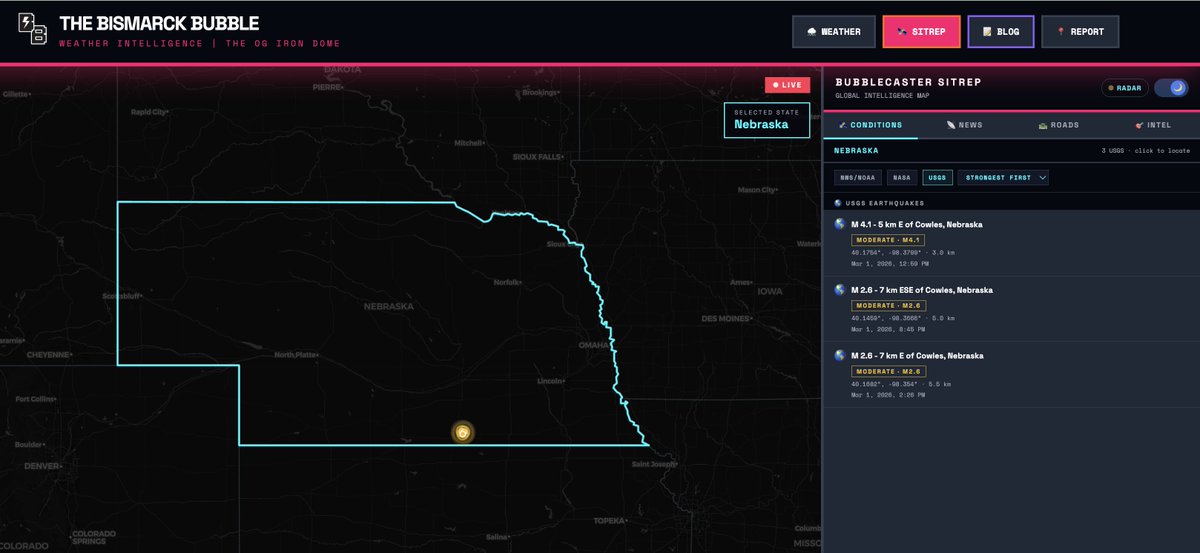 Monitoring a cluster of earthquakes in Nebraska including a preliminary 4.1.