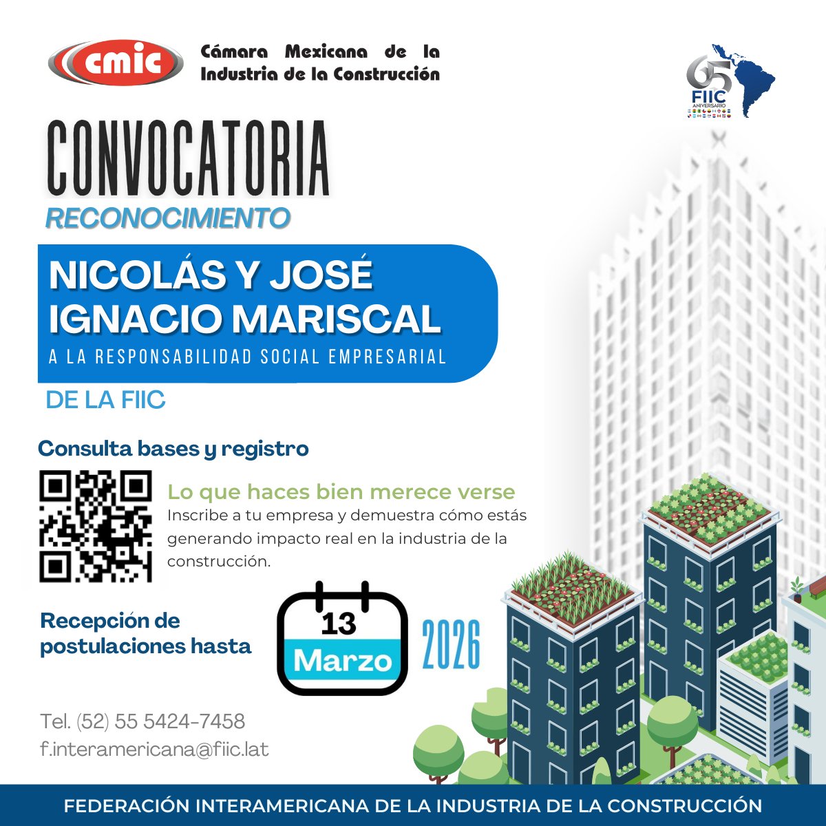 Afiliados_CMIC's tweet photo. La convocatoria para el Reconocimiento Nicolás y José Ignacio Mariscal a la #RSE de la #FIIC continúa abierta.

¡Demuestra impacto social, ambiental y económico de tu empresa y llévatelo! No importa si eres grande o PYME, todos participan.

👉 Regístrate
https://t.co/HcYubipamJ https://t.co/YOicBwRBRe