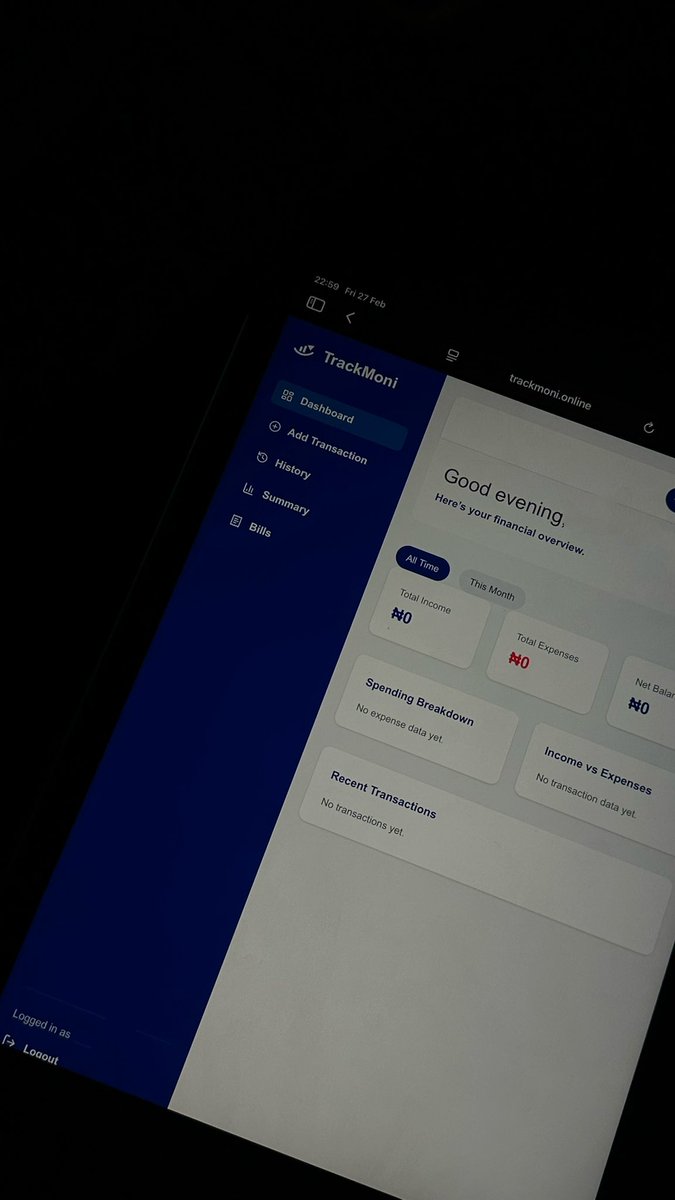 stephiscode's tweet photo. https://t.co/qtO0fQnmhM

Sometimes you earn money…
Sometimes you spend…
But at the end of the month you’re asking:

“Where did all my money go?” 😅

Worry less, I built TrackMoni, a personal finance tracker that helps users stay financially accountable… https://t.co/MNLJLeVxYn