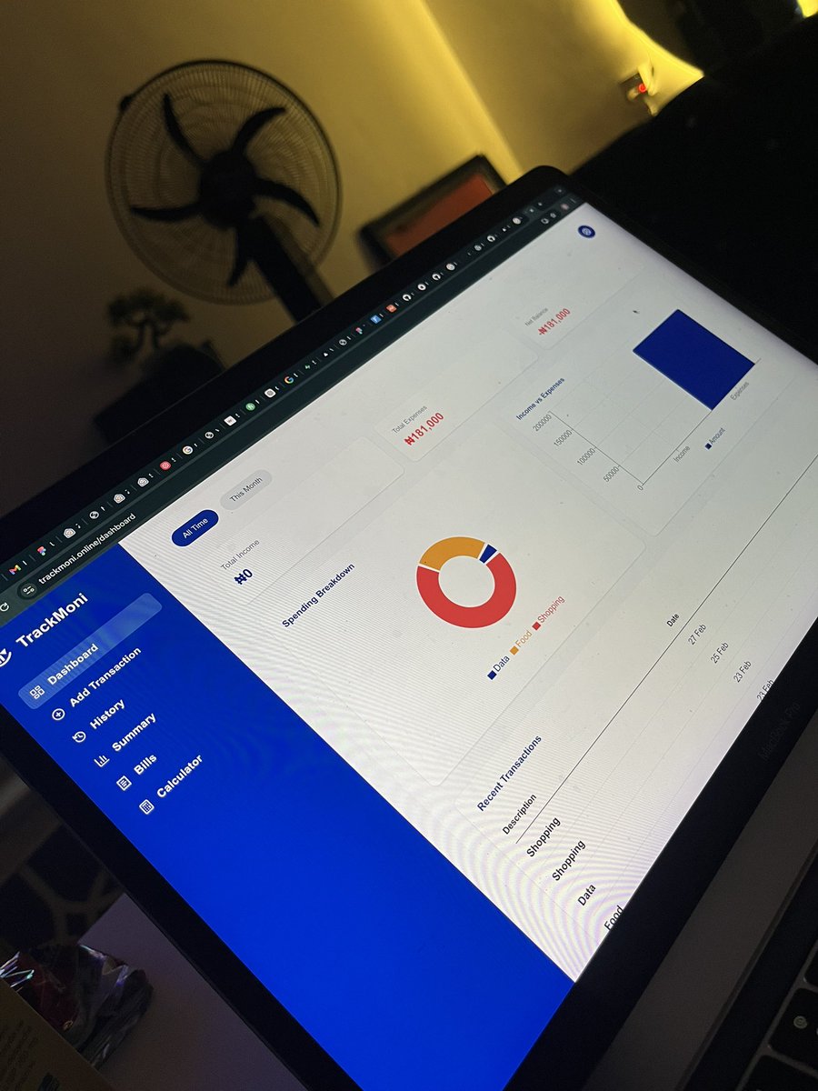 stephiscode's tweet photo. https://t.co/qtO0fQnmhM

Sometimes you earn money…
Sometimes you spend…
But at the end of the month you’re asking:

“Where did all my money go?” 😅

Worry less, I built TrackMoni, a personal finance tracker that helps users stay financially accountable… https://t.co/MNLJLeVxYn