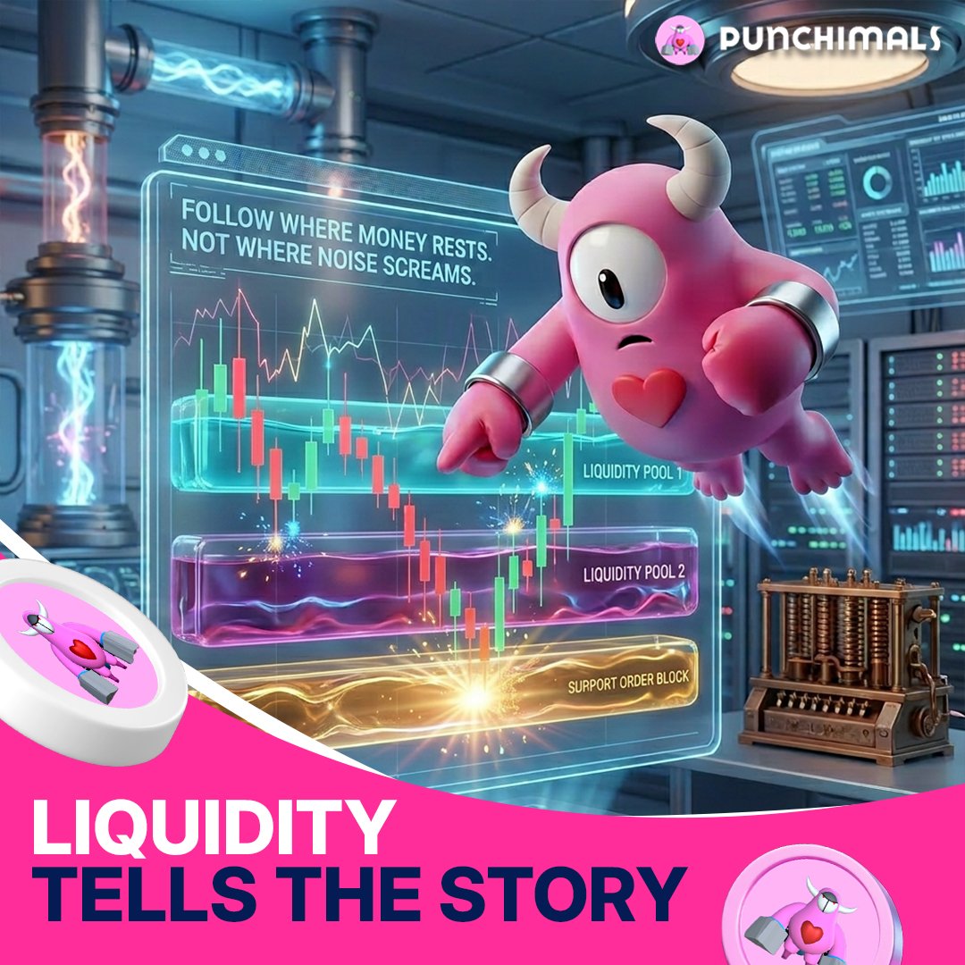 punchimals's tweet photo. New week.
New month.
Sharper strategy.
Stop chasing candles.
Start tracking liquidity.
Money leaves clues.
Read them. Execute them.
Trade $PUNCHI 👉 https://t.co/X7dphbmjgr
#MondayVibes #NewMonthNewMoves #LiquidityTrading #CryptoStrategy #TradeWithIntent #Punchimals https://t.co/x122cCMvjc