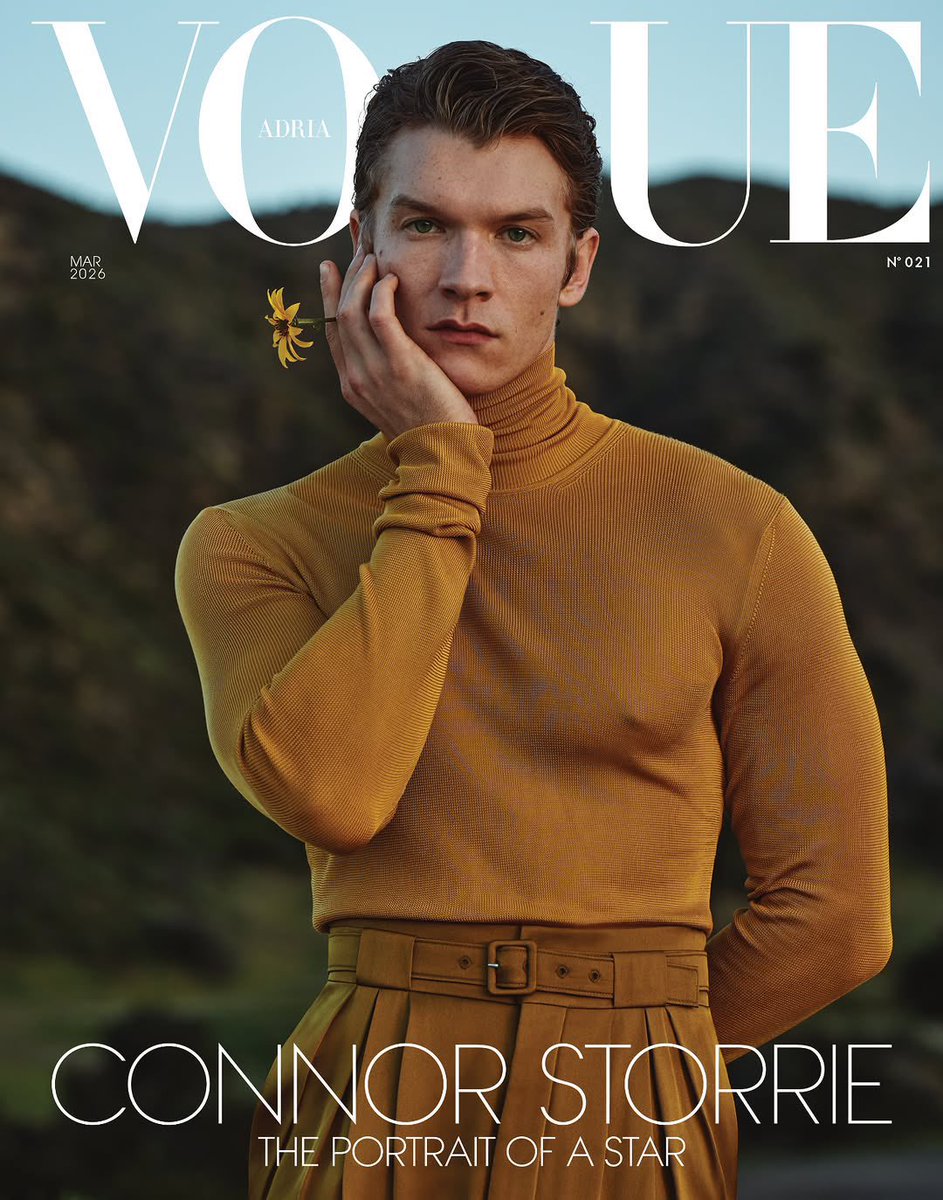 Connor Storrie graces the cover of Vogue Adria.