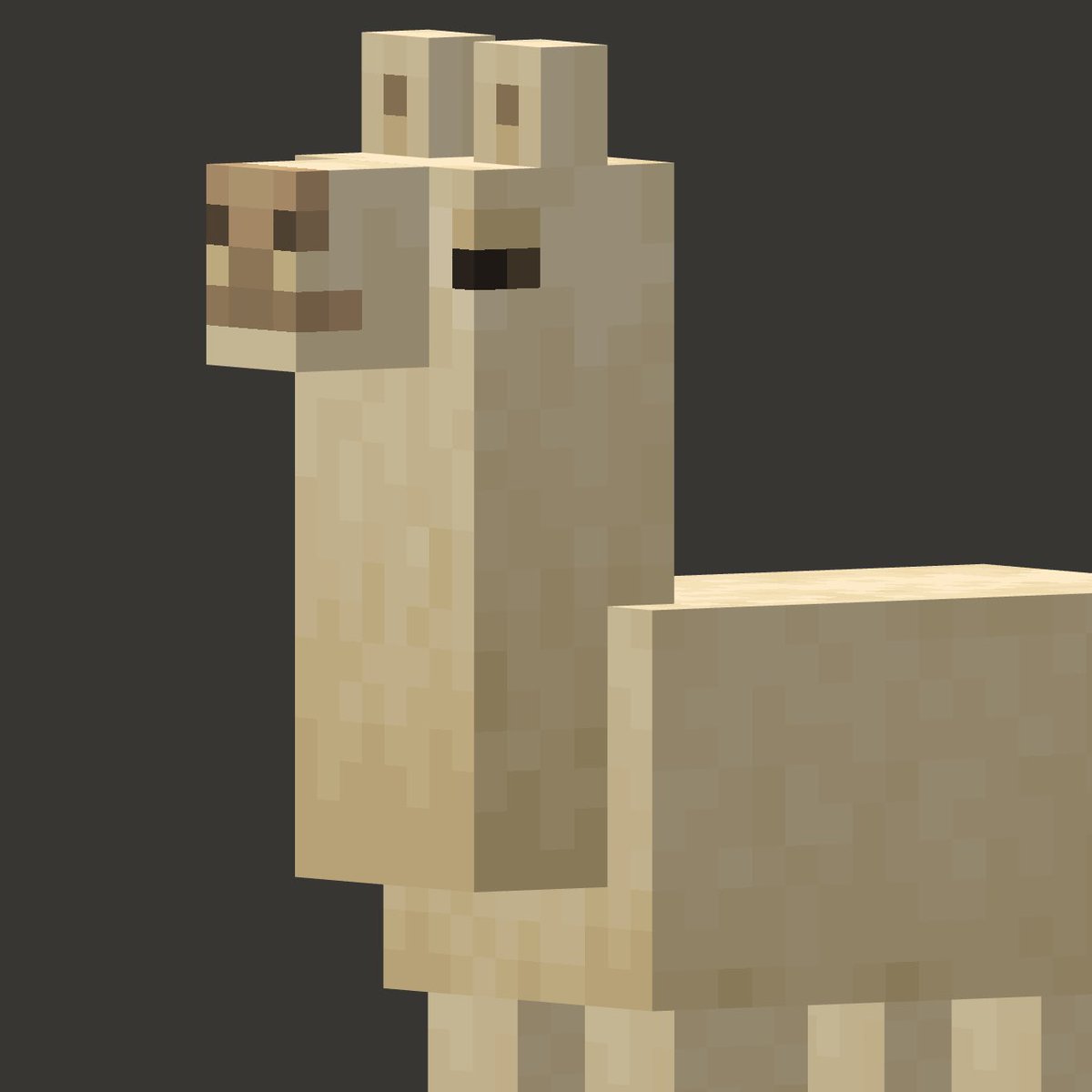 I just got a vision of what llama would look like if mojang added them today. Their head would probably be closer to the camel since they’re both camelid
#minecraft #Blockbench