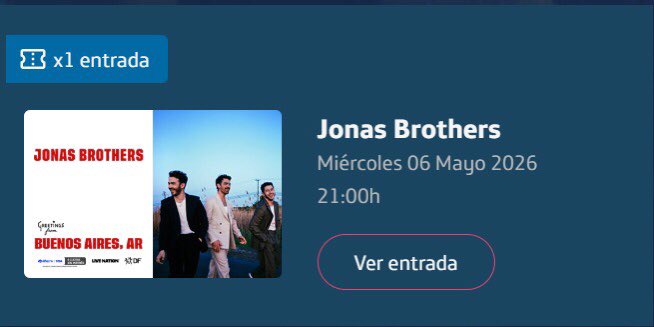 Yurareloz's tweet photo. See you soon in Argentina @jonasbrothers @nickjonas @joejonas @kevinjonas 🤍🤍😭😭 https://t.co/4pv4yAlYeR