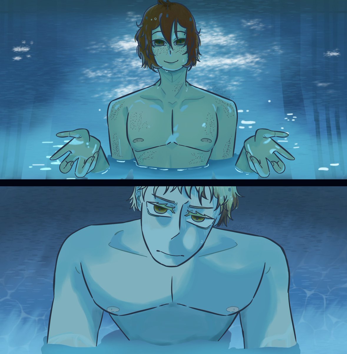 "Vas a aprender todo y será solo conmigo" 💙

#Haikyuu #tsukishimakei #yamaguchitadashi #tsukiyama #Haikyuufanart