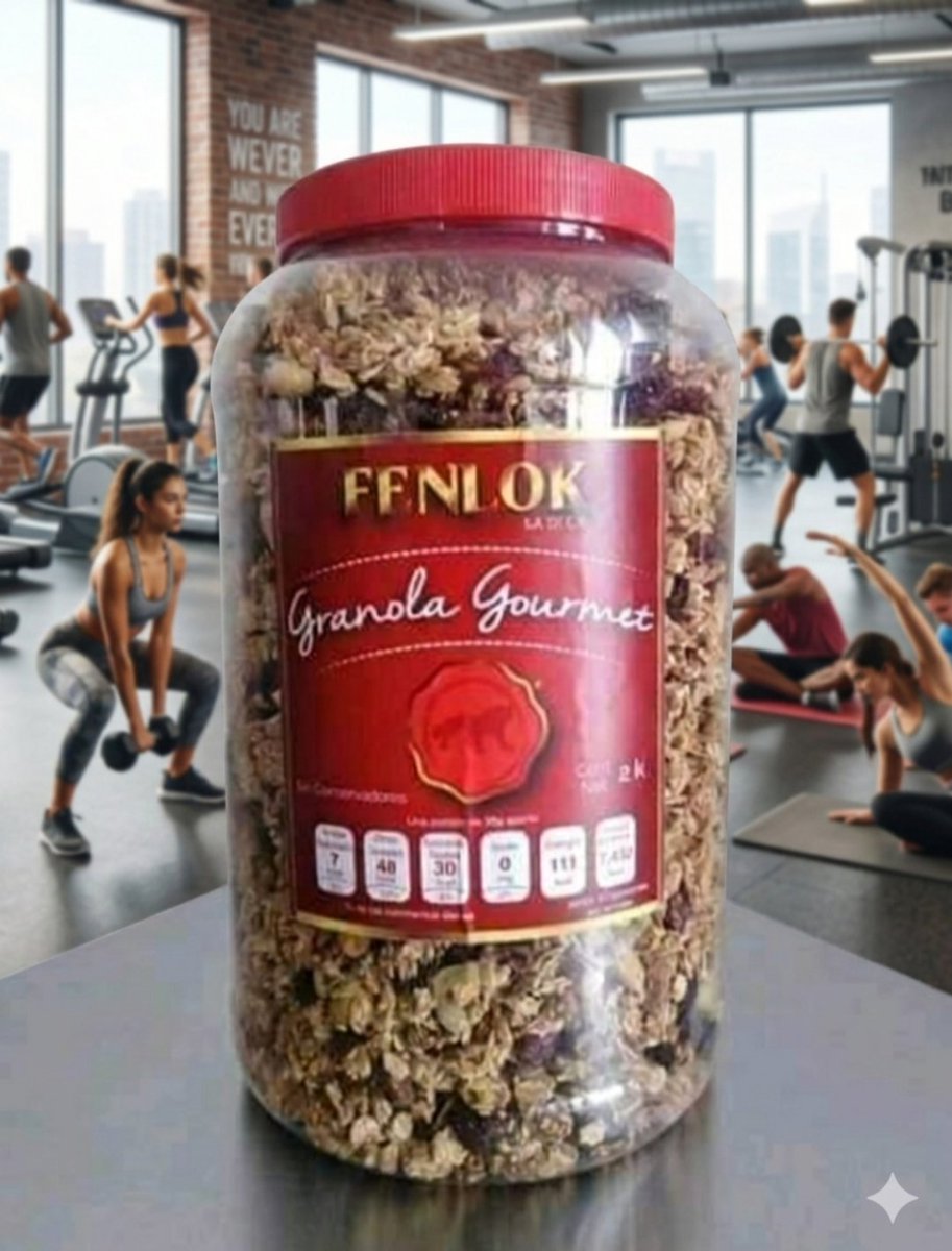 FENLOKGOURMET's tweet photo. Recuerda consumir los carbohidratos, proteína, vitaminas y minerales, así como grasas naturales de las nueces y semillas como las contenidas en tu Granola FENLOK para sacar el máximo provecho de tu entrenamiento! https://t.co/iGt9kHj59k