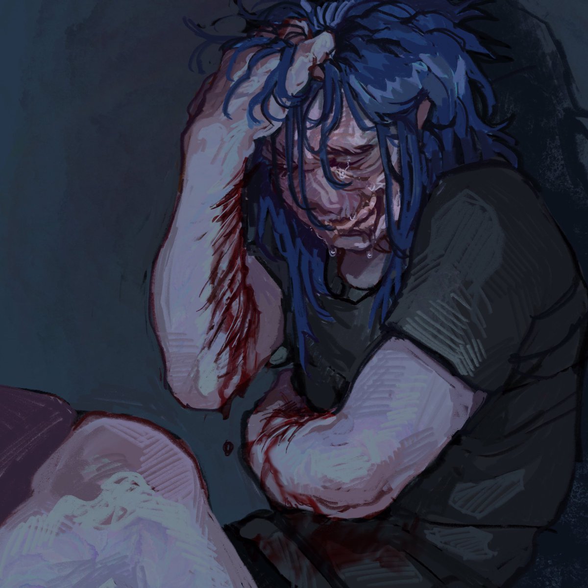 Slendermankaa's tweet photo. Warning SH, blood on drawing
this was a coomishion i made 😇 recently. https://t.co/Bmijsz8Zfg