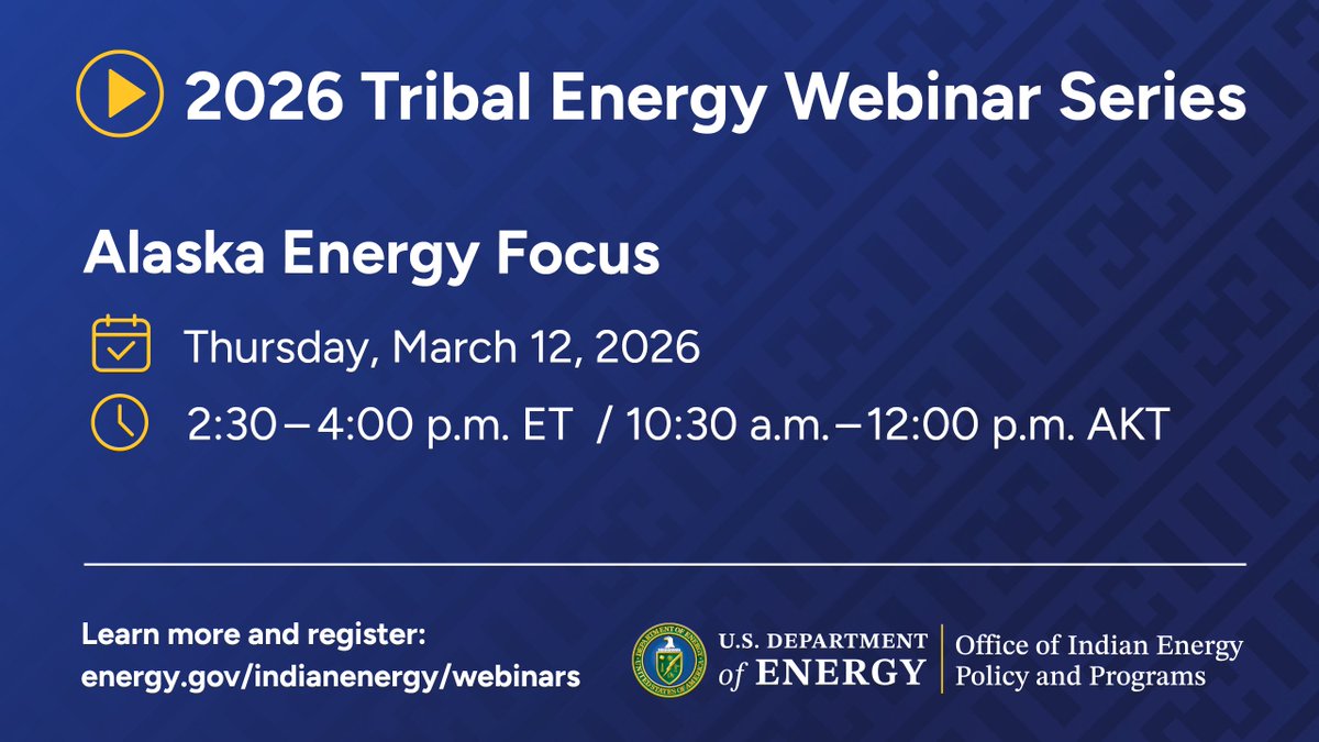 Office of Indian Energy | DOE tweet media