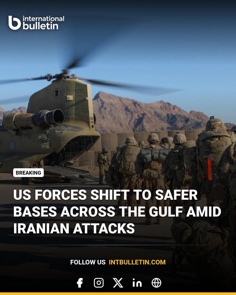 intbulletin's tweet photo. American forces have shifted to safer bases across the Gulf following Iranian attacks, as tensions in the region continue to rise. All personnel are reported safe while security measures are being strengthened. Stay updated for more developments.

#usforces #iranattacks https://t.co/K8PCu5waUG