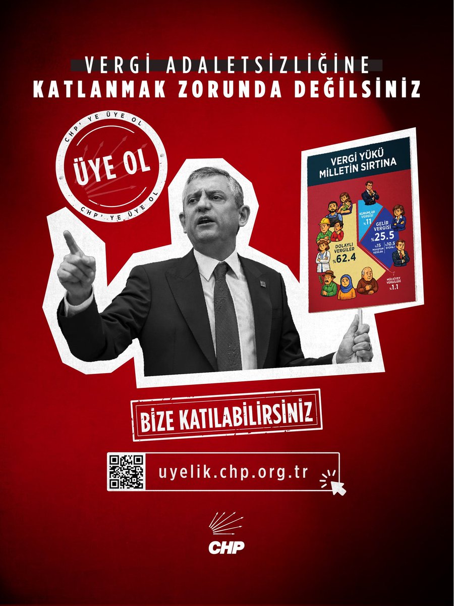 Vatandaşın sırtındaki vergi yükü artarken, bir avuç azınlığın borçları siliniyor. 

Bu adaletsiz düzene #KatlanmakZorundaDeğilsiniz

Adaleti birlikte kurmak için bize katılabilirsiniz. 

uyelik.chp.org.tr