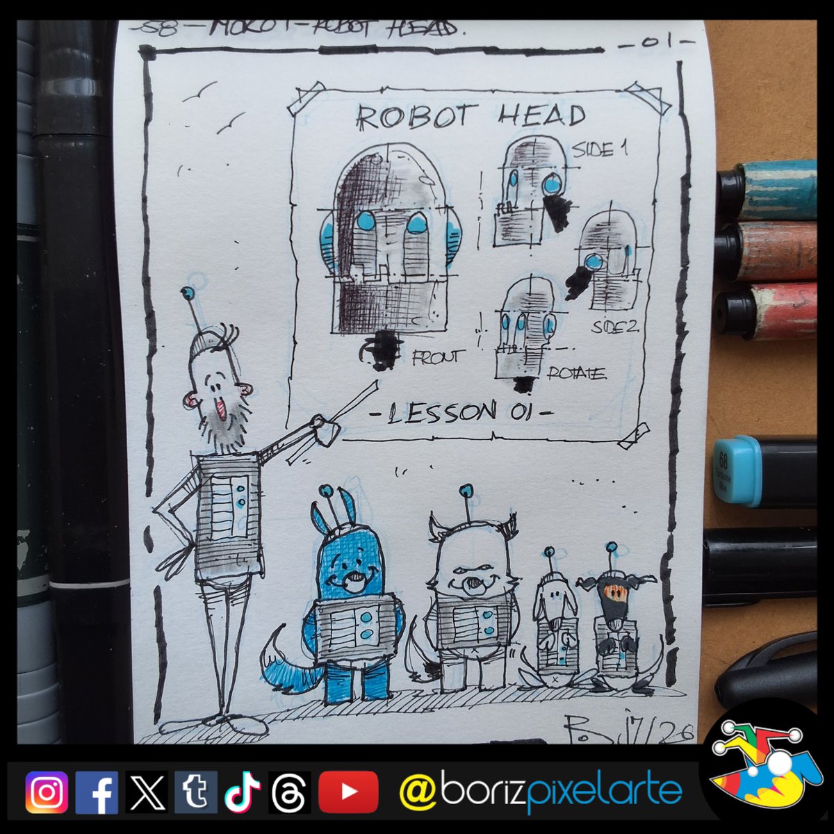 borizpixelarte's tweet photo. Sk24-mor2601 - robot head
.
.
#IllustrationArt #CartoonArt #SketchbookArt #marchofrobots2026 #robothead @marchofrobots https://t.co/hFdQOd8ZEP