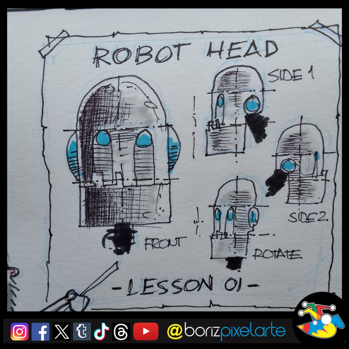 borizpixelarte's tweet photo. Sk24-mor2601 - robot head
.
.
#IllustrationArt #CartoonArt #SketchbookArt #marchofrobots2026 #robothead @marchofrobots https://t.co/hFdQOd8ZEP