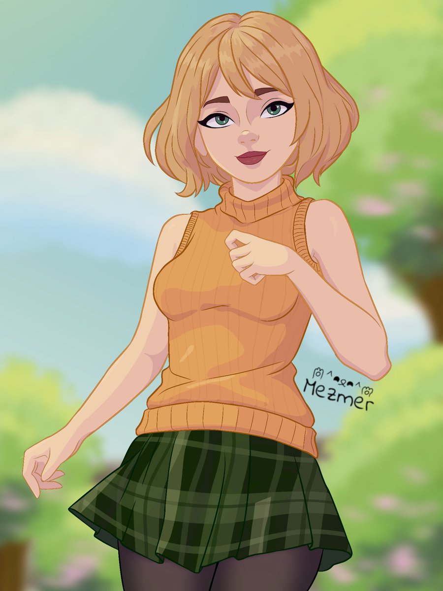 Mezmer_Draw's tweet photo. I made this illustration a couple of years ago because I was kind of in love with Ella back then
 #REBHFun #ResidentEvil4Remake #ResidentEvilRequiem #AshleyGraham #EllaFreya https://t.co/RXRdgnMlQQ