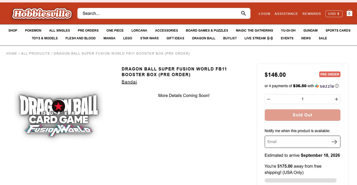 OOS.  Hope y'all caught that restock!  Lasted a bit longer than the last restock we shared 😎