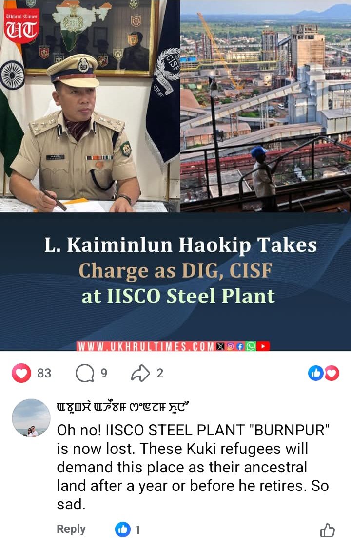 The accusation that the first Kuki officer to attain such a high and distinguish position in the CISF as a “refugee” is, in fact, the final nail in the coffin of the propaganda propagated by  meitei, kacha naga, and other radical elements branding the Kukis as refugees. THE END