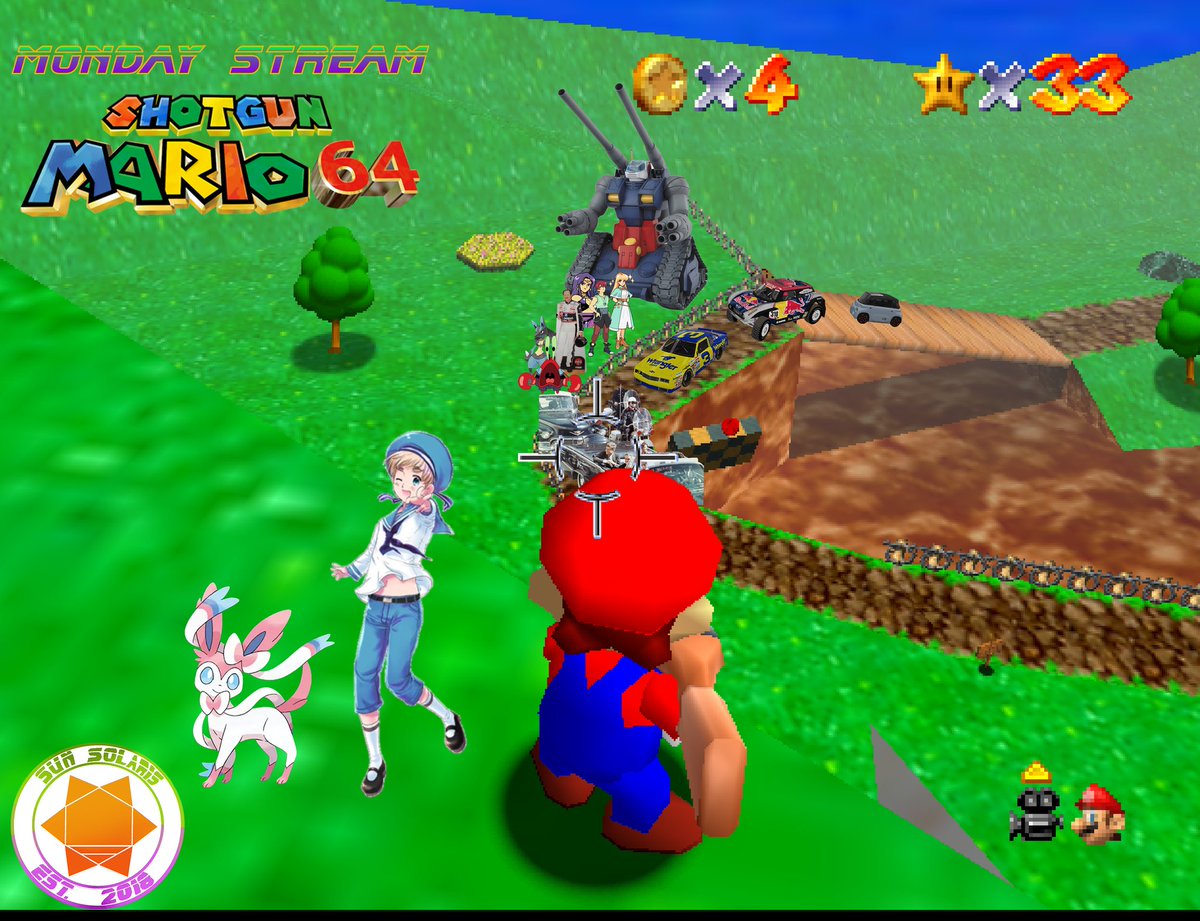 Solar_Sunrise_'s tweet photo. https://t.co/krzanLbfIl
On today's Monday Stream I answer questions like "What if Mario had a gun? How much damage could he do? How hilarious and fun would it actually be?" and more you never asked before as today I am playing the brilliant SM64 ROM hack Shotgun Mario 64. https://t.co/7TOjMF0b4u