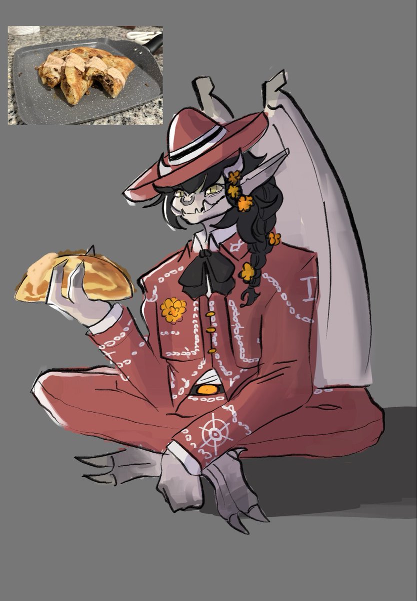 This is such a cool mod, I had to draw it. 
(I drew Ivy eating a quesadilla b/c I made some the other day)
#ivy #deadlock #deadlockfanart