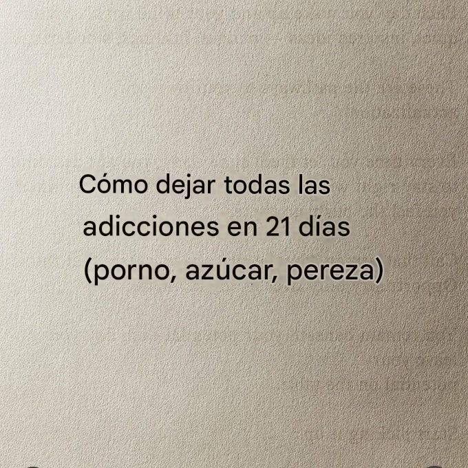 IronStrategy's tweet photo. Cómo dejar todas las adicciones en 21 días (pornografía, azúcar, pereza) 🧵 https://t.co/qomSr8HgvS