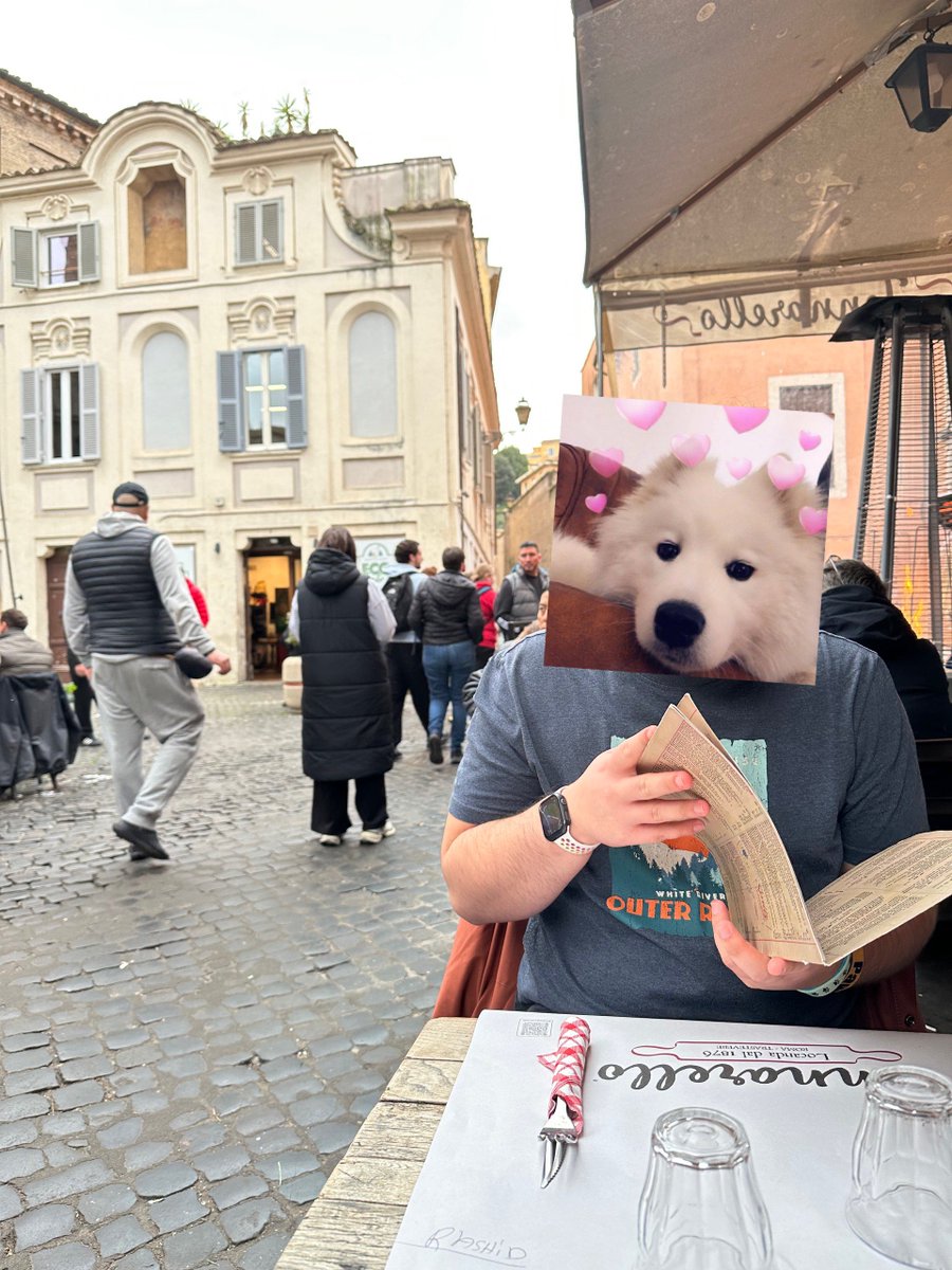 PinkPuppyAxel's tweet photo. Rome day 1! 

Finding our hotel // Copious amounts of pasta in a cute little Roman district (Trastevere) // Exploring the gorgeous city views 🥰🥰

🩵🐶: @InmateJackson https://t.co/ucpRTIsQoa