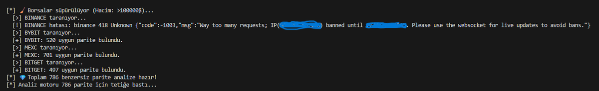 Ulan #CZ sen ne çakal adamsın, borsasından verileri çektirmemek için 99 takla atıyor. İstediğin kadar ip banla. Her sorguda yeni ip üretir o işi yine hallederim sen rahat ol tarla faresi 😄