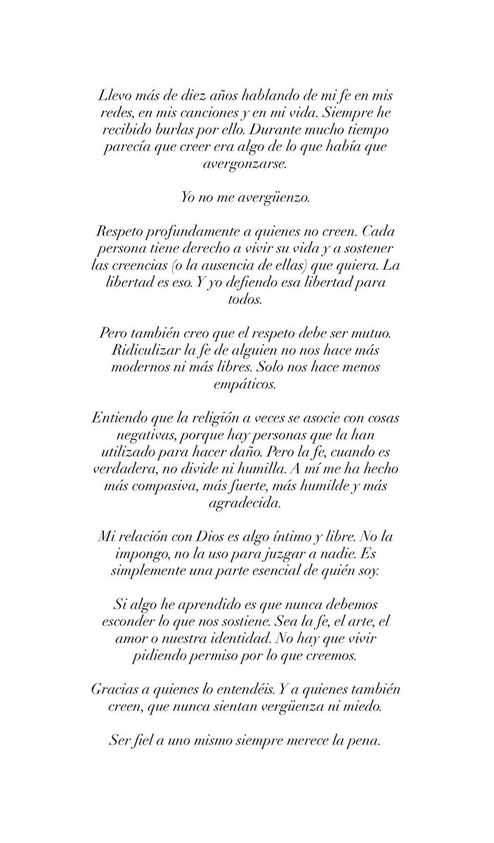 Soy atea desde el día en que nací pero suscribo estas palabras de la Jedet. Respetad la fe de todo el mundo. No os sintáis por encima por no creer en dios no tratéis de ridiculizar a quien sí lo hace.